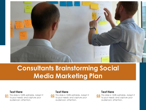 Consultants Brainstorming Social Media Marketing Plan Ppt PowerPoint Presentation Icon Template PDF