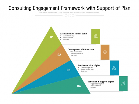 Consulting Engagement Framework With Support Of Plan Ppt PowerPoint Presentation Summary Aids PDF