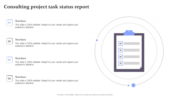Consulting Project Task Status Report Rules PDF - PowerPoint Templates