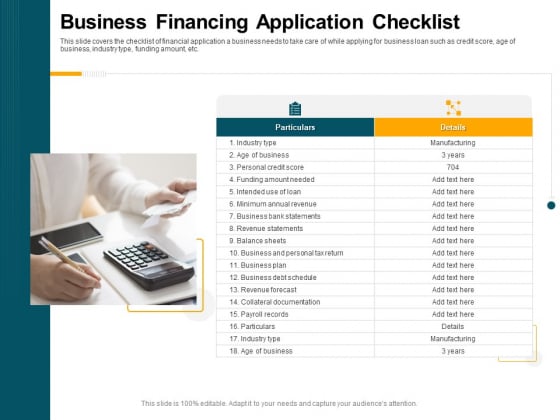 Consumer Lending Procedure Business Financing Application Checklist Ppt Styles Samples PDF Consumer Lending Procedure Business Financing Application Checklist Ppt Styles Samples PDF