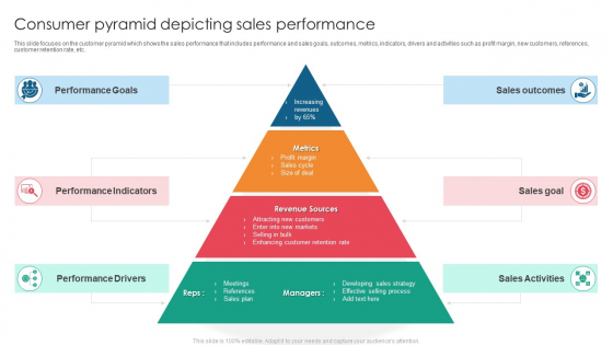 Consumer Pyramid Depicting Sales Performance Introduction PDF