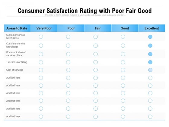 Consumer Satisfaction Rating With Poor Fair Good Ppt PowerPoint Presentation File Format Ideas PDF Consumer Satisfaction Rating With Poor Fair Good Ppt PowerPoint Presentation File Format Ideas PDF