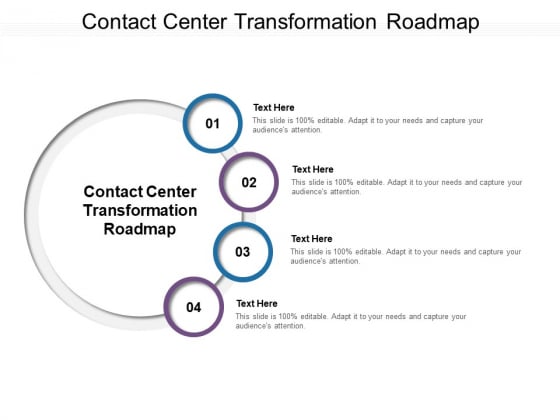 Contact Center Transformation Roadmap Ppt PowerPoint Presentation Infographic Template Structure Cpb Pdf