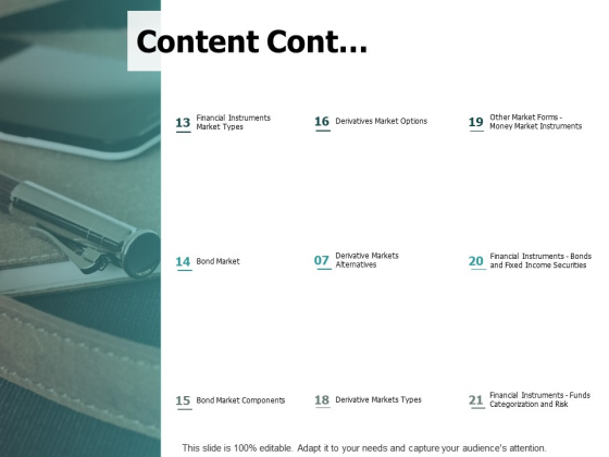 Content Cont Financial Market Ppt PowerPoint Presentation Visual Aids Background Images Content Cont Financial Market Ppt PowerPoint Presentation Visual Aids Background Images