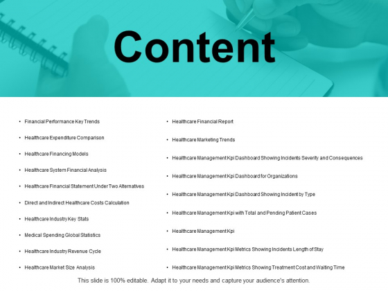 Content Financial Performance Key Trends Ppt PowerPoint Presentation Ideas Picture