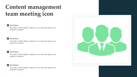 Content Management Team Meeting Icon Ideas PDF
