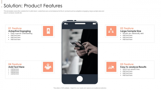 Contents Machine Learning Solution Pitch Deck Solution Product Features Clipart PDF Contents Machine Learning Solution Pitch Deck Solution Product Features Clipart PDF