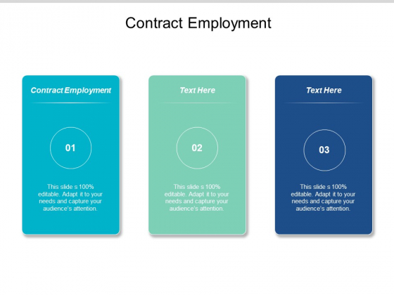 Contract Employment Ppt PowerPoint Presentation Ideas Backgrounds Cpb