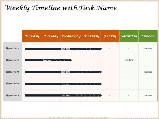 Convenience Food Business Plan Weekly Timeline With Task Name Ppt Model Visual Aids PDF Convenience Food Business Plan Weekly Timeline With Task Name Ppt Model Visual Aids PDF