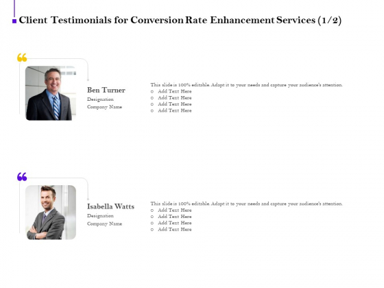 Conversion Rate Optimization Client Testimonials For Conversion Rate Enhancement Services Topics PDF Conversion Rate Optimization Client Testimonials For Conversion Rate Enhancement Services Topics PDF