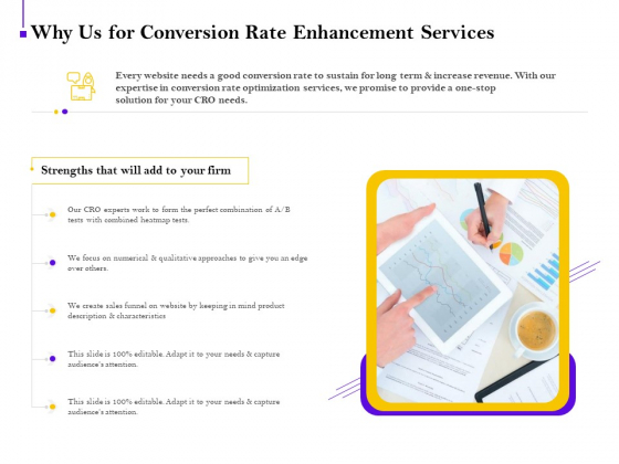 Conversion Rate Optimization Why Us For Conversion Rate Enhancement Services Ppt Visuals PDF Conversion Rate Optimization Why Us For Conversion Rate Enhancement Services Ppt Visuals PDF