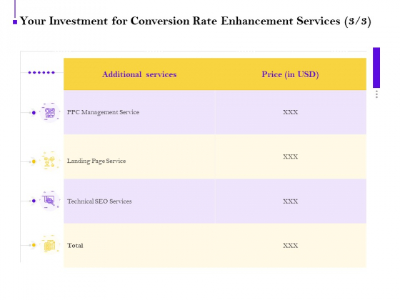 Conversion Rate Optimization Your Investment For Conversion Rate Enhancement Services Price Portrait PDF Conversion Rate Optimization Your Investment For Conversion Rate Enhancement Services Price Portrait PDF