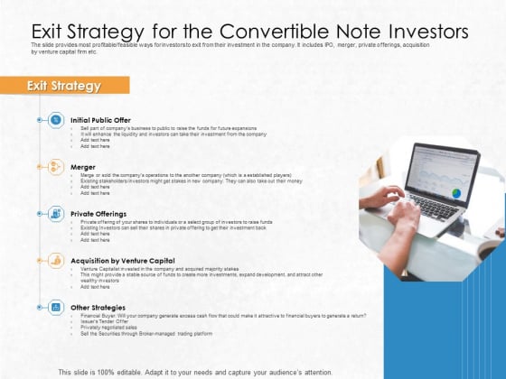 Convertible Debenture Funding Exit Strategy For The Convertible Note Investors Ppt File Elements PDF Convertible Debenture Funding Exit Strategy For The Convertible Note Investors Ppt File Elements PDF