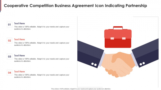 Cooperative Competition Business Agreement Icon Indicating Partnership Clipart PDF