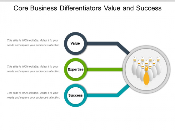 Core Business Differentiators Value And Success Ppt PowerPoint Presentation Model Tips PDF Core Business Differentiators Value And Success Ppt PowerPoint Presentation Model Tips PDF
