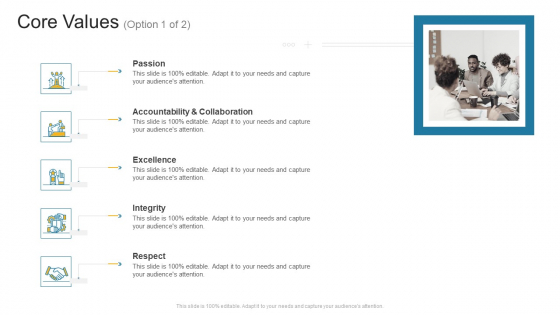 Core Values Accountability Company Profile Ppt Pictures Files PDF