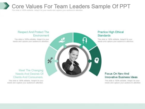 Core Values For Team Leaders Sample Of Ppt Core Values For Team Leaders Sample Of Ppt