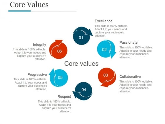 core values template ppt powerpoint presentation background images
