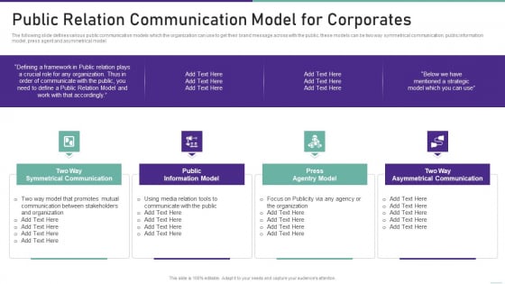 Corporate Communication Playbook Public Relation Communication Model For Corporates Information PDF Corporate Communication Playbook Public Relation Communication Model For Corporates Information PDF