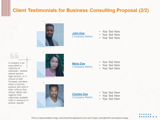 Corporate Consulting Client Testimonials For Business Consulting Proposal Business Consulting Demonstration PDF Corporate Consulting Client Testimonials For Business Consulting Proposal Business Consulting Demonstration PDF