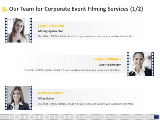 Corporate Event Filming Our Team For Corporate Event Filming Services Mockup PDF Corporate Event Filming Our Team For Corporate Event Filming Services Mockup PDF
