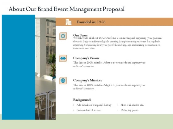 Corporate Event Planning Management About Our Brand Event Management Proposal Clipart PDF Corporate Event Planning Management About Our Brand Event Management Proposal Clipart PDF