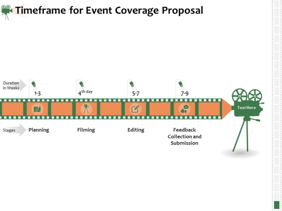Corporate Event Videography Proposal Timeframe For Event Coverage Proposal Diagrams PDF