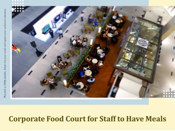 Corporate Food Court For Staff To Have Meals Ppt PowerPoint Presentation Layouts Gallery PDF