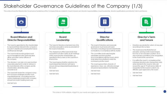Corporate Governance Protocols And Business Structure Stakeholder Governance Guidelines Information PDF