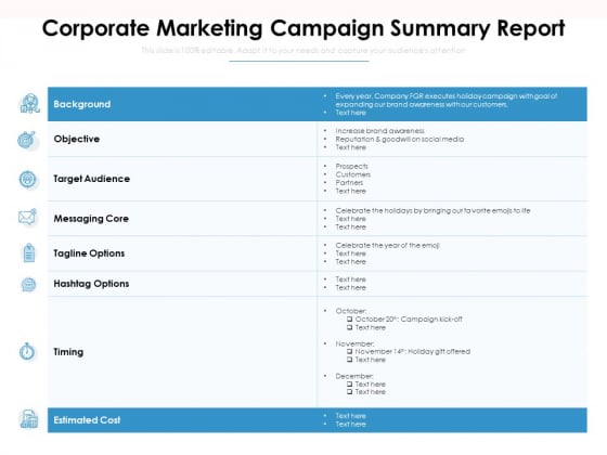 Corporate Marketing Campaign Summary Report Ppt PowerPoint Presentation File Sample PDF Corporate Marketing Campaign Summary Report Ppt PowerPoint Presentation File Sample PDF