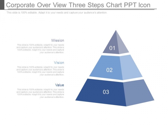 Corporate Over View Three Steps Chart Ppt Icon Corporate Over View Three Steps Chart Ppt Icon