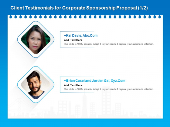 Corporate Partnership Client Testimonials For Corporate Sponsorship Proposal Microsoft PDF Corporate Partnership Client Testimonials For Corporate Sponsorship Proposal Microsoft PDF