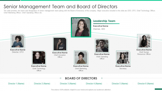 Corporate Profile IT Organization Senior Management Team And Board Of Directors Guidelines PDF Corporate Profile IT Organization Senior Management Team And Board Of Directors Guidelines PDF