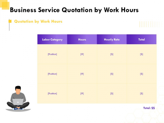 Corporate Service Quote Business Service Quotation By Work Hours Ppt PowerPoint Presentation File Portfolio PDF