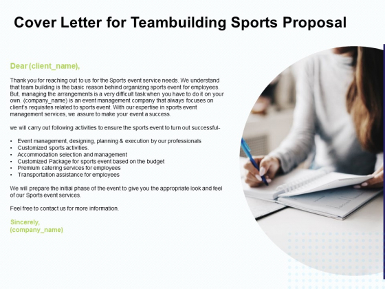 Corporate Sports Team Engagement Cover Letter For Teambuilding Sports Proposal Clipart PDF Corporate Sports Team Engagement Cover Letter For Teambuilding Sports Proposal Clipart PDF