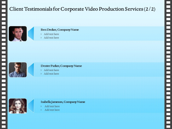 Corporate Video Client Testimonials For Corporate Video Production Services Company Information PDF Corporate Video Client Testimonials For Corporate Video Production Services Company Information PDF