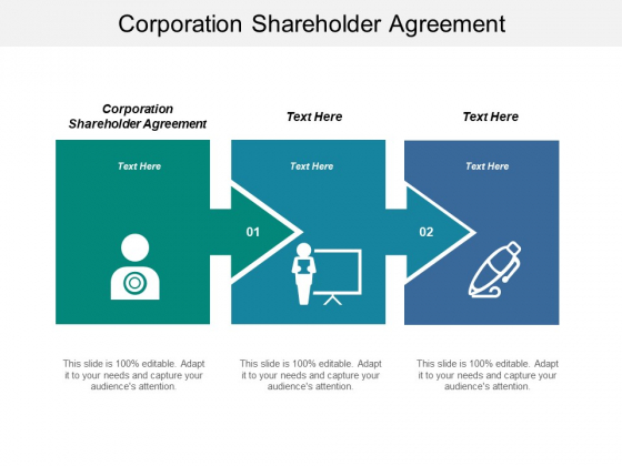 Corporation Shareholder Agreement Ppt PowerPoint Presentation Styles Shapes Cpb