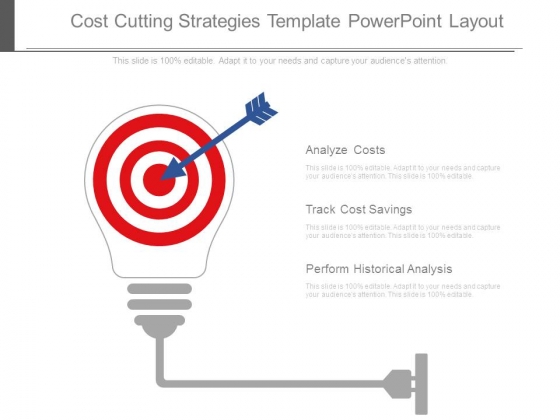 Cost Cutting Strategies Template Powerpoint Layout