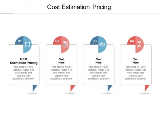 Cost Estimation Pricing Ppt PowerPoint Presentation Infographic Template Mockup Cpb