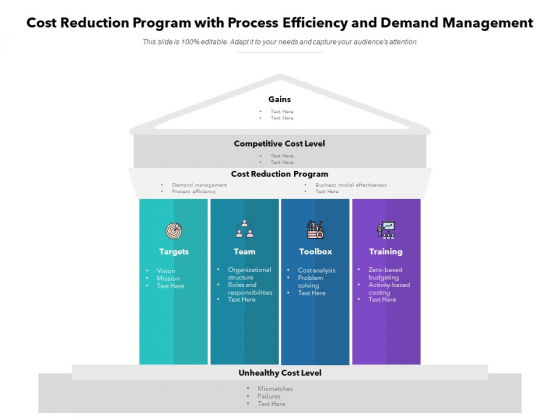 Cost Reduction Program With Process Efficiency And Demand Management Ppt PowerPoint Presentation Layouts Graphic Images PDF Cost Reduction Program With Process Efficiency And Demand Management Ppt PowerPoint Presentation Layouts Graphic Images PDF