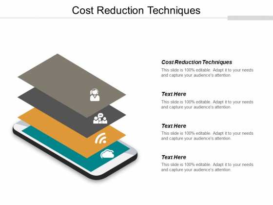 Cost Reduction Techniques Ppt PowerPoint Presentation Slides Portfolio Cpb