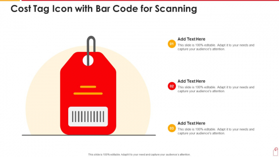 Cost Tag Icon With Bar Code For Scanning Ideas PDF Cost Tag Icon With Bar Code For Scanning Ideas PDF
