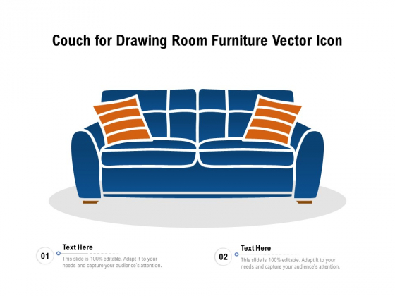 Couch For Drawing Room Furniture Vector Icon Ppt PowerPoint Presentation Icon Example File PDF