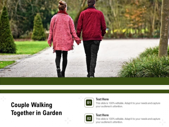 Couple Walking Together In Garden Ppt PowerPoint Presentation Gallery Format Ideas PDF