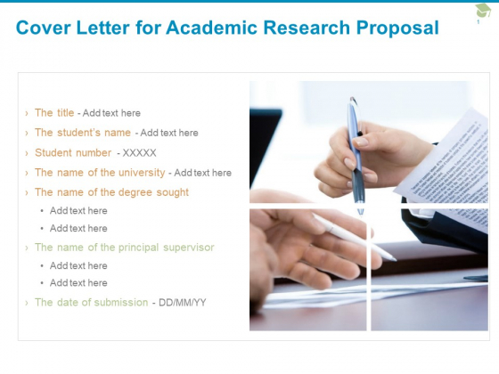 Cover Letter For Academic Research Proposal Ppt PowerPoint Presentation File Smartart