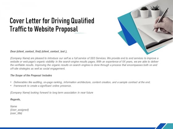 Cover Letter For Driving Qualified Traffic To Website Proposal Ppt PowerPoint Presentation Summary Themes PDF Cover Letter For Driving Qualified Traffic To Website Proposal Ppt PowerPoint Presentation Summary Themes PDF