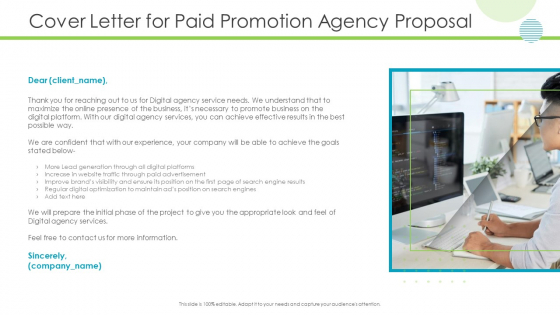 Cover Letter For Paid Promotion Agency Proposal Download PDF Cover Letter For Paid Promotion Agency Proposal Download PDF