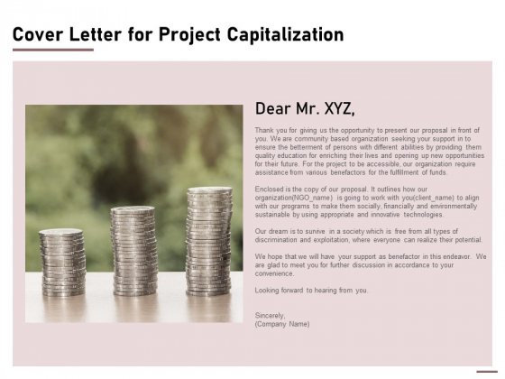 Cover Letter For Project Capitalization Ppt Ideas Clipart PDF Cover Letter For Project Capitalization Ppt Ideas Clipart PDF