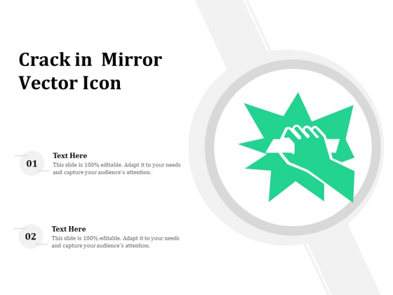 Crack In Mirror Vector Icon Ppt PowerPoint Presentation File Outline PDF