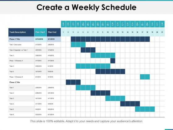 create a weekly schedule ppt powerpoint presentation layouts create weekly schedule